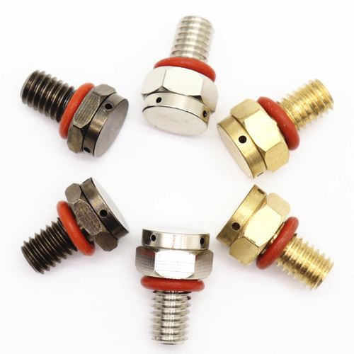 100PCS M6x1.0 Metal Vent Plug,Venting Screw,Breather Vent Plug,Waterproof Metal Vents