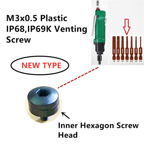 100PCS M3x0.5-4.5 inner hexagon Plastic Venting Screw